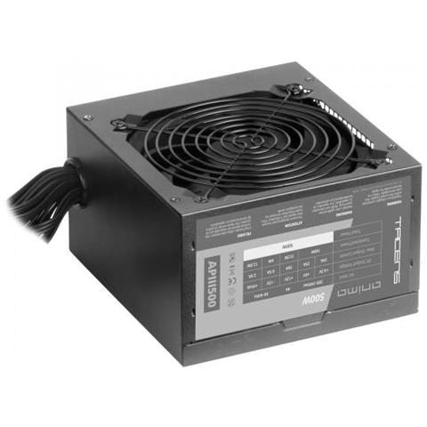 Anima Apiii500, Alimentatore Pc Atx 500w, Tecnologia Smd 85% Bronze 12v, Ventola Ultrasilenziosa 12cm, Nero - Foto 1