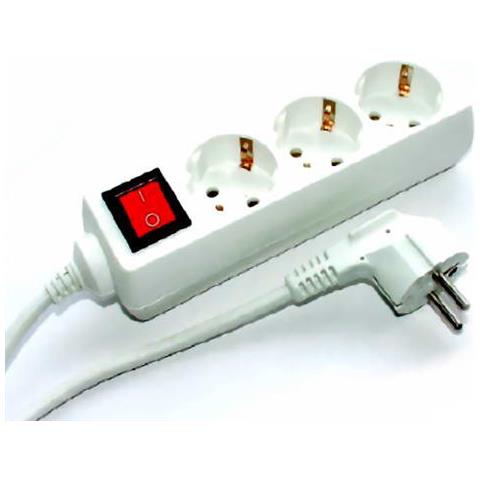 E 47 prolunghe e multiple 1,5 m 3 presa (e) AC Bianco - Foto 1
