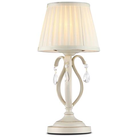 Lampade Da Scrivania Shabby Chic Brionia Metallo Beige 1 Luce Vetro Bianco - Foto 1