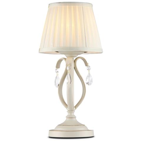 Lampade Da Scrivania Shabby Chic Brionia Metallo Beige 1 Luce Vetro Bianco - Foto 2