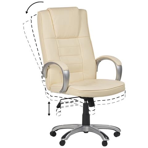 Poltrona Massaggiante Con Riscaldatore Grandeur Pelle Sintetica Beige - Foto 2