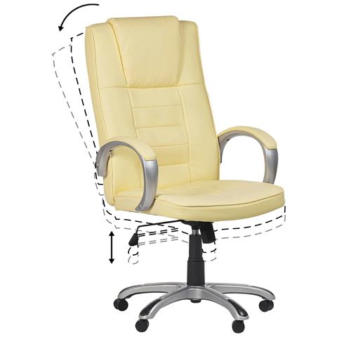 Poltrona Massaggiante Con Riscaldatore Grandeur Pelle Sintetica Beige - Foto 11