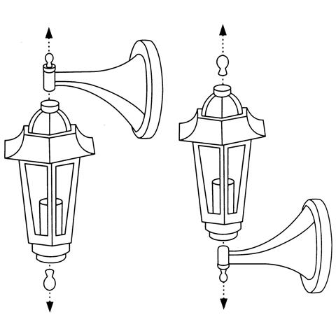 Lanterna Minerva Con Braccio Nero 22x22xh38cm In Alluminio Pressofuso - Foto 2