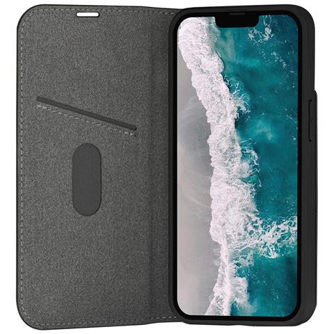 Custodia Per Iphone 14 Modello Oslo In Pelle Vegan Con Portacarte, Nero - Foto 2