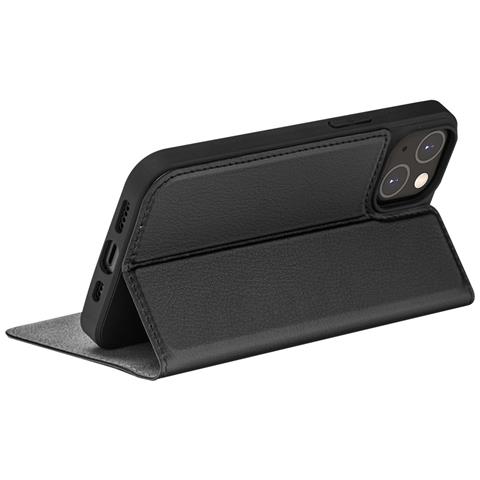 Custodia Per Iphone 14 Modello Oslo In Pelle Vegan Con Portacarte, Nero - Foto 4