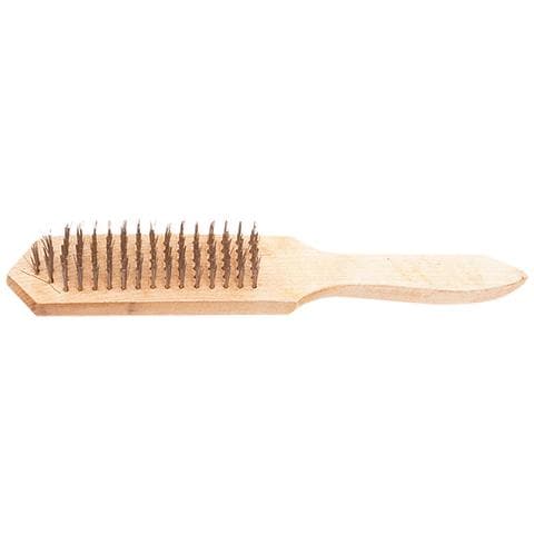 Spazzola Metallica A 5 File, Manico In Legno - Foto 1