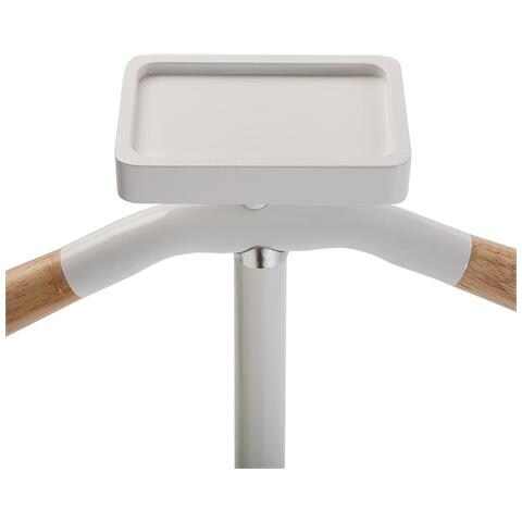 Servo Muto Moderno Legno E Metallo,servomuto,appendiabiti Indossatore Per Camera Da Letto E Spogliatoio,multifunzionale,dimensioni P25x44x108 Cm (bianco) - Foto 2