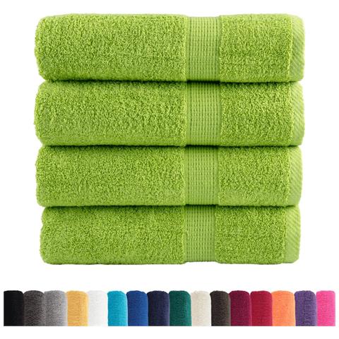 Asciugamani da Bagno SOLUND 2 pz Verdi 100x150 cm 600 g /m² - Foto 2