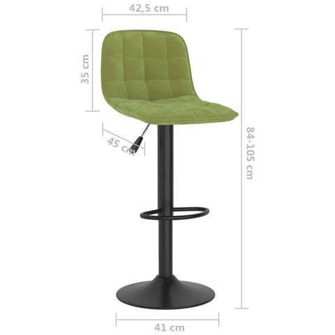 Sgabelli da Bar 2 pz Verde Chiaro in Velluto - Foto 10