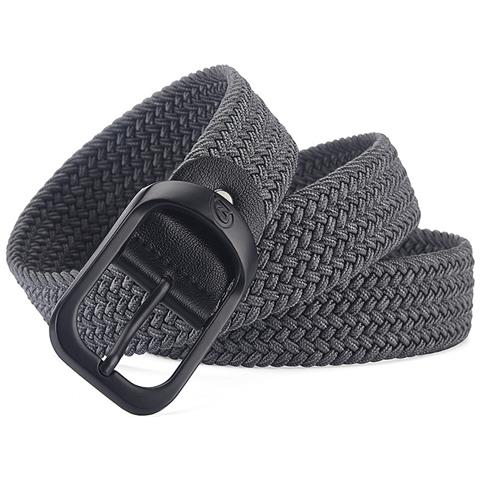 Cintura Intrecciata Elastica Da Uomo - Cintura In Tela Regolabile Da 110 Cm Con Fibbia Grey - Foto 2