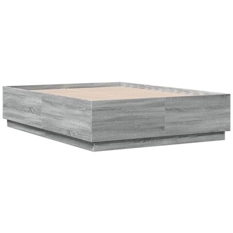 Giroletto Luci Led Grigio Sonoma 135x190 Cm Legno Multistrato - Foto 3