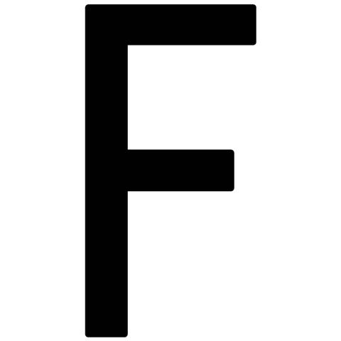 Busta 10 Lettere Adesive ''f'' Per Targa Ripetitrice - Foto 1