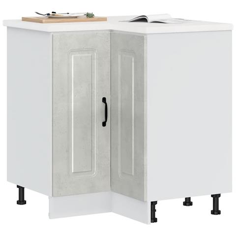 Mobile Base Ad Angolo Cucina Kalmar Grigio Cemento Truciolato - Foto 1