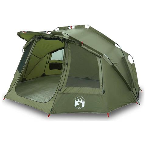 Tenda da Pesca per 5 Persone Verde Oliva Impermeabile - Foto 1