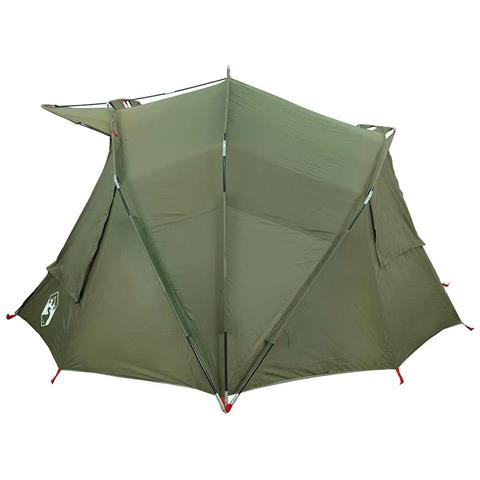 Tenda da Pesca per 5 Persone Verde Oliva Impermeabile - Foto 10