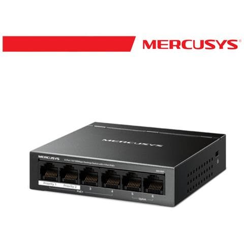 6-Port 10/100Mbps Desktop Switch with 4-Port PoE+ - MS106P - Foto 2