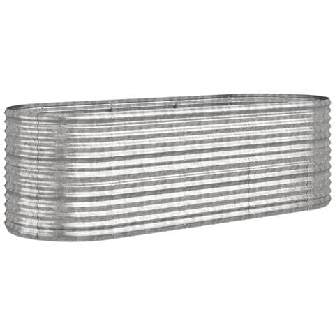 Letto Giardino Acciaio Verniciato A Polvere 224x80x68cm Argento - Foto 1