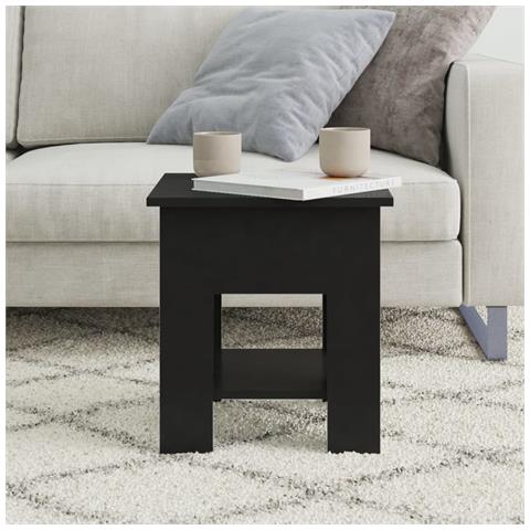 Lusso Casadino - Tavolino Da Salotto Nero 40x40x42 Cm In Legno Multistrato - Foto 2