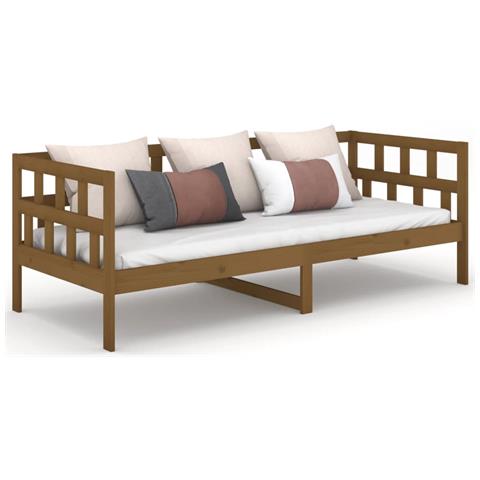 Lusso Casadino -  Dormeuse Ambra In Legno Massello Di Pino 80x200 Cm - Foto 1