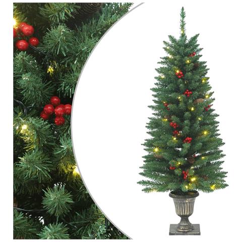 Lusso Casadino -  Alberi Di Natale Artificiali 2 Pz Con 100 Led Verde 120 Cm - Foto 1