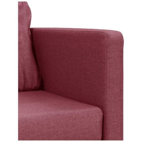 Divano Letto da Terra 2 in 1 Rosso Vino 112x174x55cm Tessuto - Foto 9