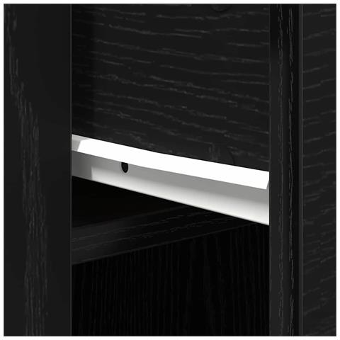 Scrivania Nero Rovere 100x49x75 cm Legno ingegnerizzato - Foto 9