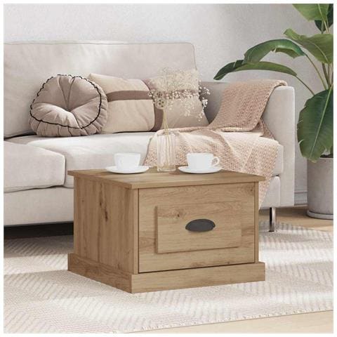 Tavolino da salotto rovere artigianale 50 x 50 x 35 cm - Foto 2