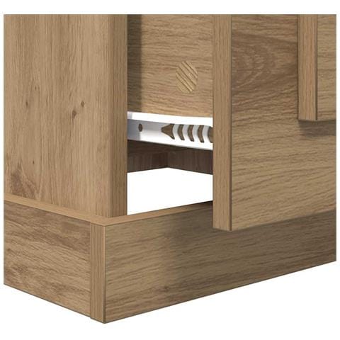 Tavolino da salotto rovere artigianale 50 x 50 x 35 cm - Foto 9