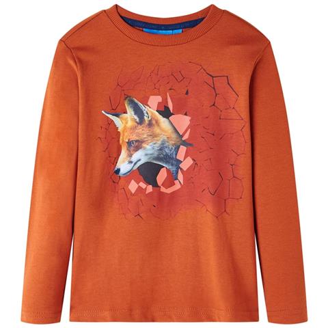 Maglietta da Bambino Maniche Lunghe Ruggine Chiaro 128 - Foto 1