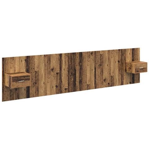 Testata con Comodino 3 pcs Legno vecchio Legno multistrato - Foto 1