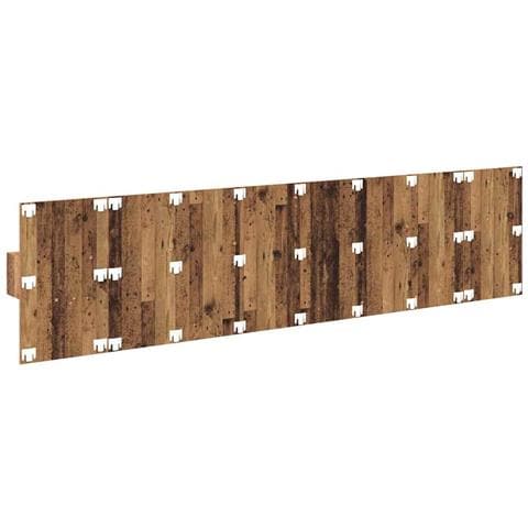 Testata con Comodino 3 pcs Legno vecchio Legno multistrato - Foto 9