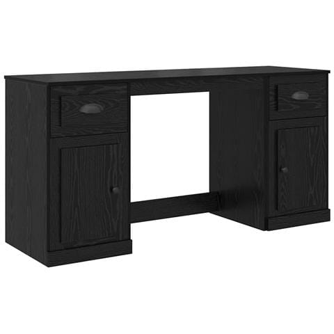 Scrivania con armadietto Rovere Nero 154,5 x 50 x 75 cm - Foto 1