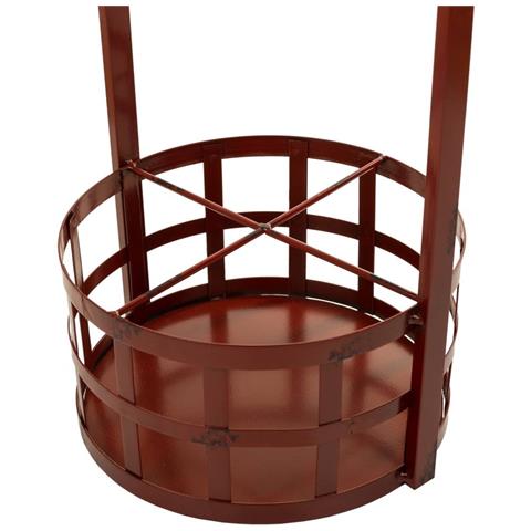 Tavolo Portabottiglie In Metallo Rosso 42x42x60h - Foto 2