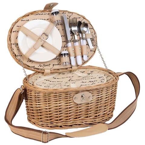 Cestino Pic-nic Marrone 38x26x18h - Foto 1