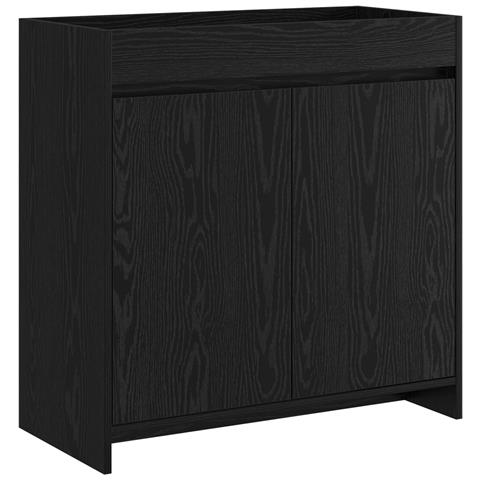Mobiletto da Bagno Sotto Lavabo Rovere Nero 78,5 x 37,5 x 81 cm - Foto 1