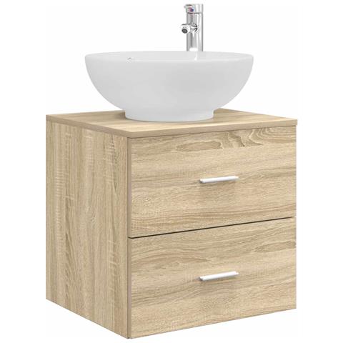 Mobile Lavabo da Parete Rovere Sonoma 49,5 x 44,5 x 66,5 cm - Foto 1