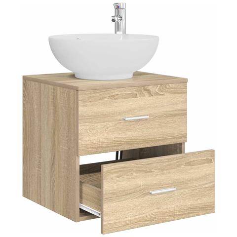 Mobile Lavabo da Parete Rovere Sonoma 49,5 x 44,5 x 66,5 cm - Foto 2