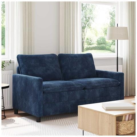 Divano Blu navy 156 x 81 x 87,5 cm Poliestere - Foto 2