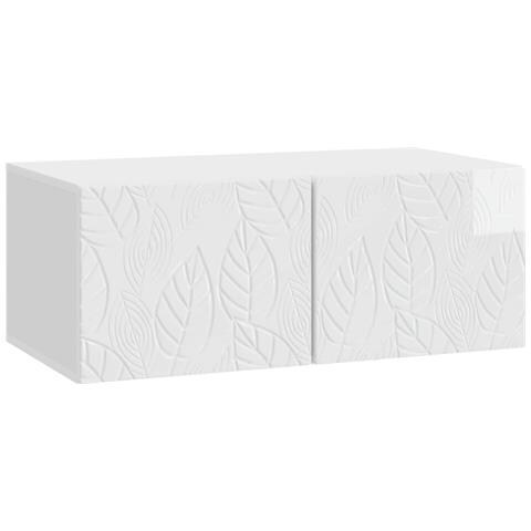 Mobile Porta TV da Muro 59,5 x 31 cm Bianco Lucido - Foto 1