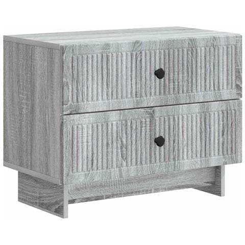 Armadio da Notte con cassetto Grigio Sonoma 62 x 34,5 x 47,5 cm - Foto 1