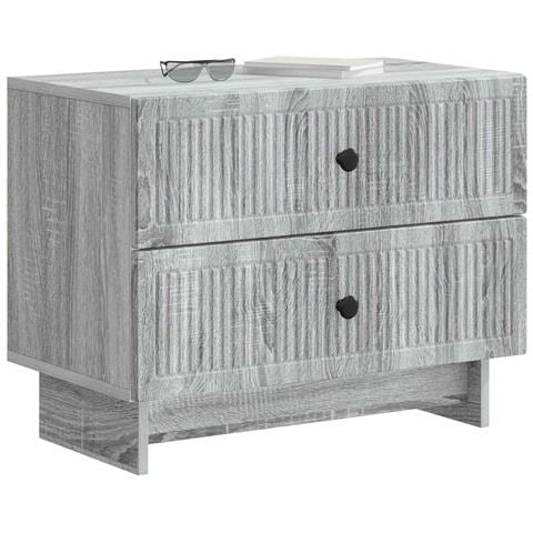 Armadio da Notte con cassetto Grigio Sonoma 62 x 34,5 x 47,5 cm - Foto 2