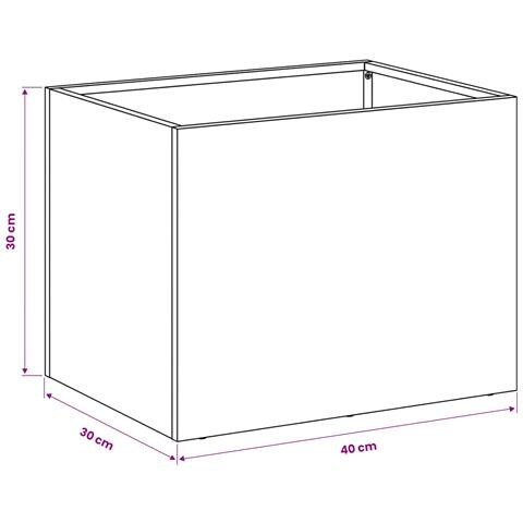 Vaso da giardino Antracite 40 x 30 x 30 cm - Foto 7