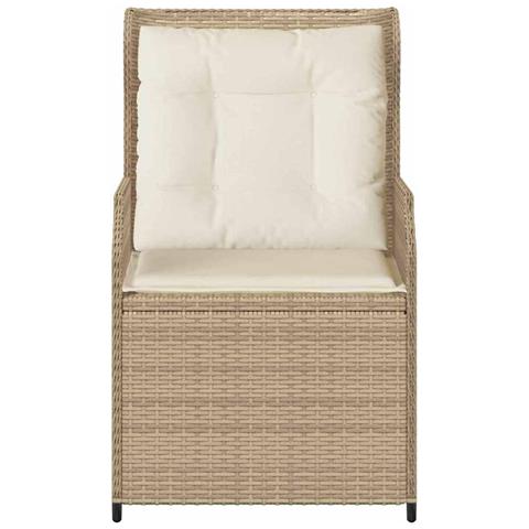 Panchina da giardino 2 pz Beige polyrattan - Foto 10