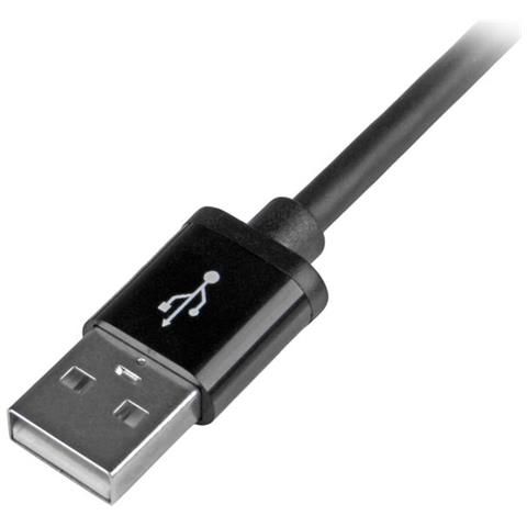 Cavo lungo connettore lightning a 8 pin Apple nero a USB da 2 m per iPhone / iPod / iPad - Foto 2