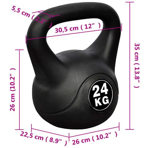 Peso Con Maniglia Kettlebell Da 24 Kg - Foto 2