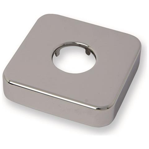 Rosoni Tipo Quadro Per Eccentrici, Rosoni Per Eccentrici Tipo Quadro Mm. 70x70 Foro 3/4'' Altezza Mm. 15 In Ottone Cromato (numero Pezzi Per Confezione 2)  - Foto 1