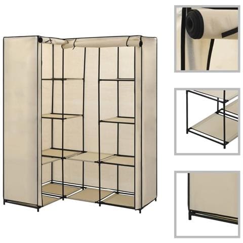 Armadio Angolare Crema 130x87x169 Cm - Foto 1