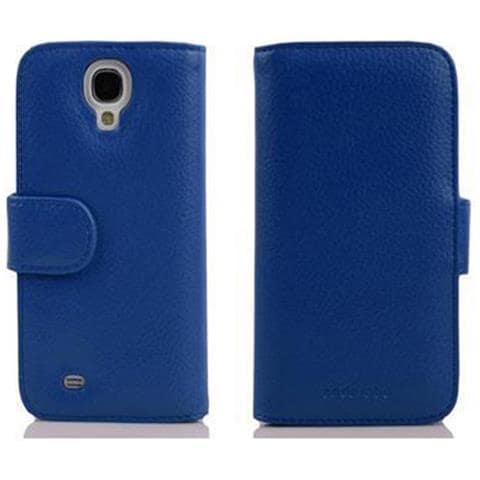 Custodia Compatibile Con Samsung Galaxy Mega 6.3 In Blu Reale - Coperchio Protettivo In Ecopelle Testurizzata E Tasca Per Carte Di Credito - Foto 2