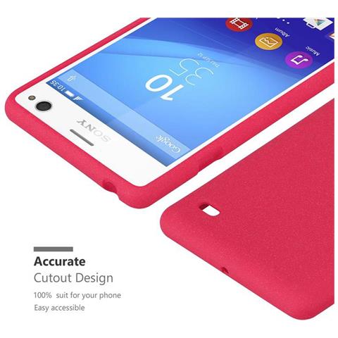 Custodia Compatibile Con Sony Xperia C4 In Frost Rosso - Coperchio Protettivo In Silicone Tpu Flessibile - Foto 10