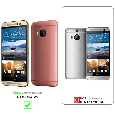 Cadorabo Coque Pour HTC One M9, Rouge Passion Design Non Magnétique